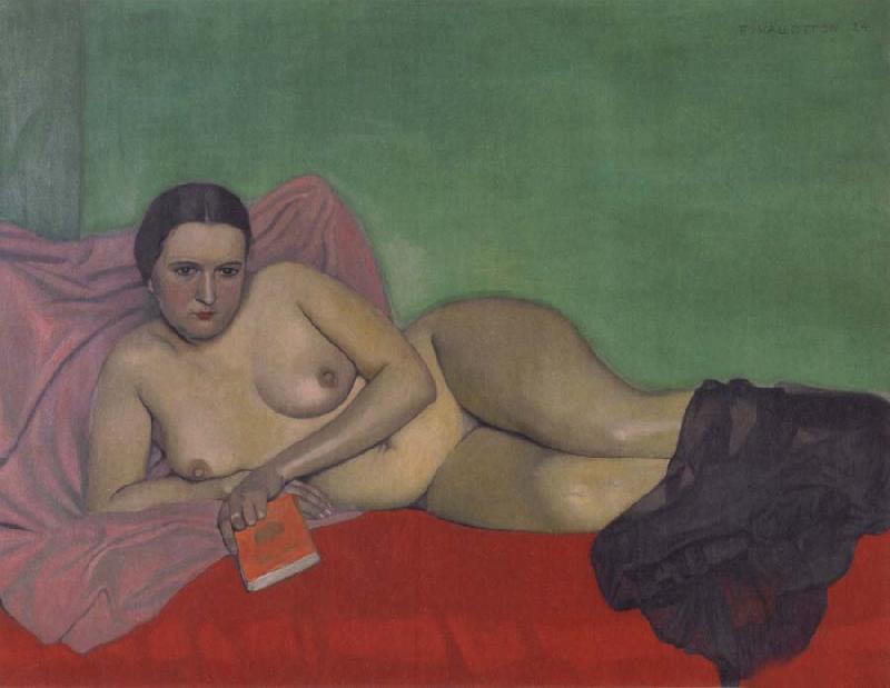 Felix Vallotton Nude holding a book